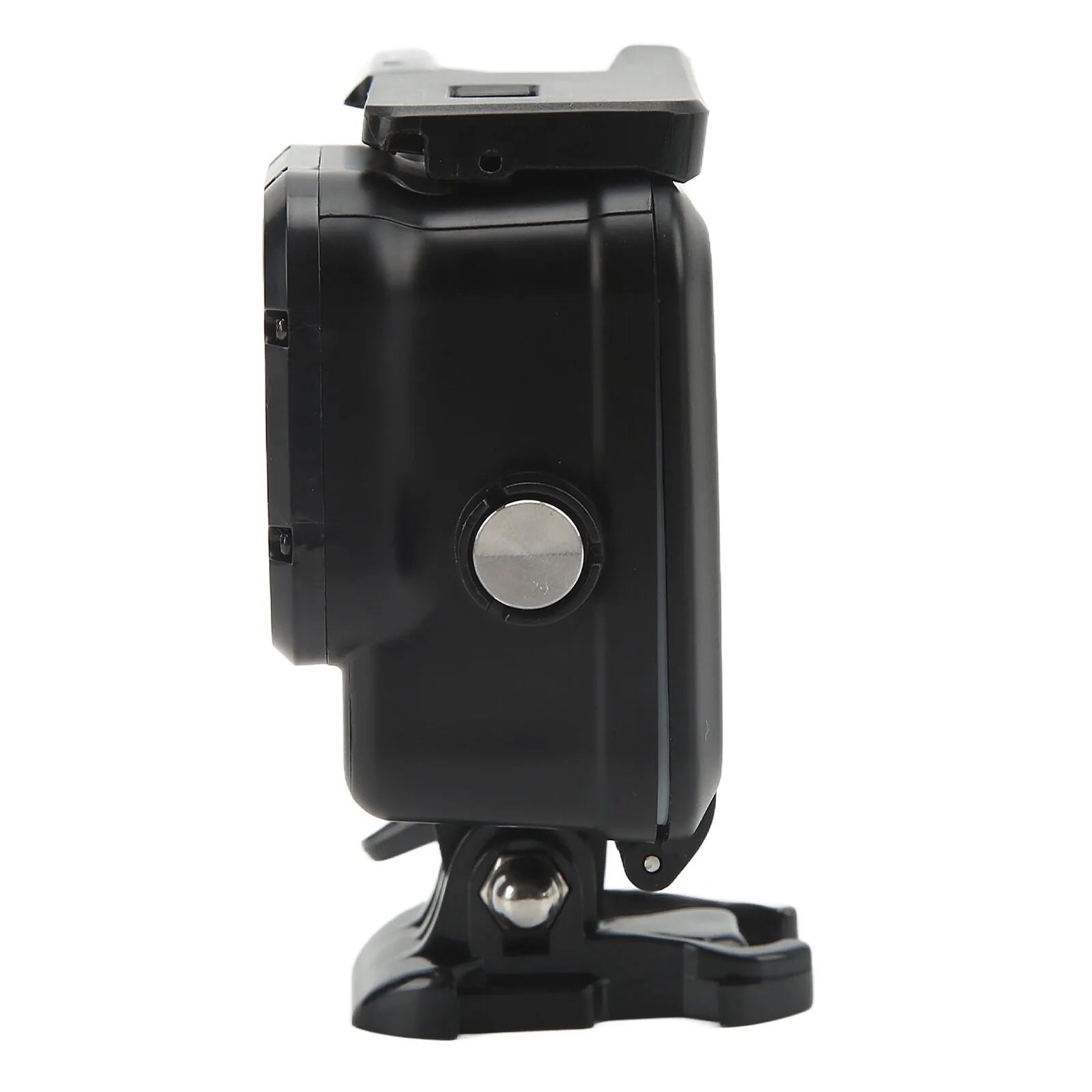 Carcasa protectie subacvatica (waterproof) neagra pentru GoPro Hero 9, GoPro Hero 10, GoPro Hero 11 si GoPro Hero 12, cu clema prindere Quick Release si surub