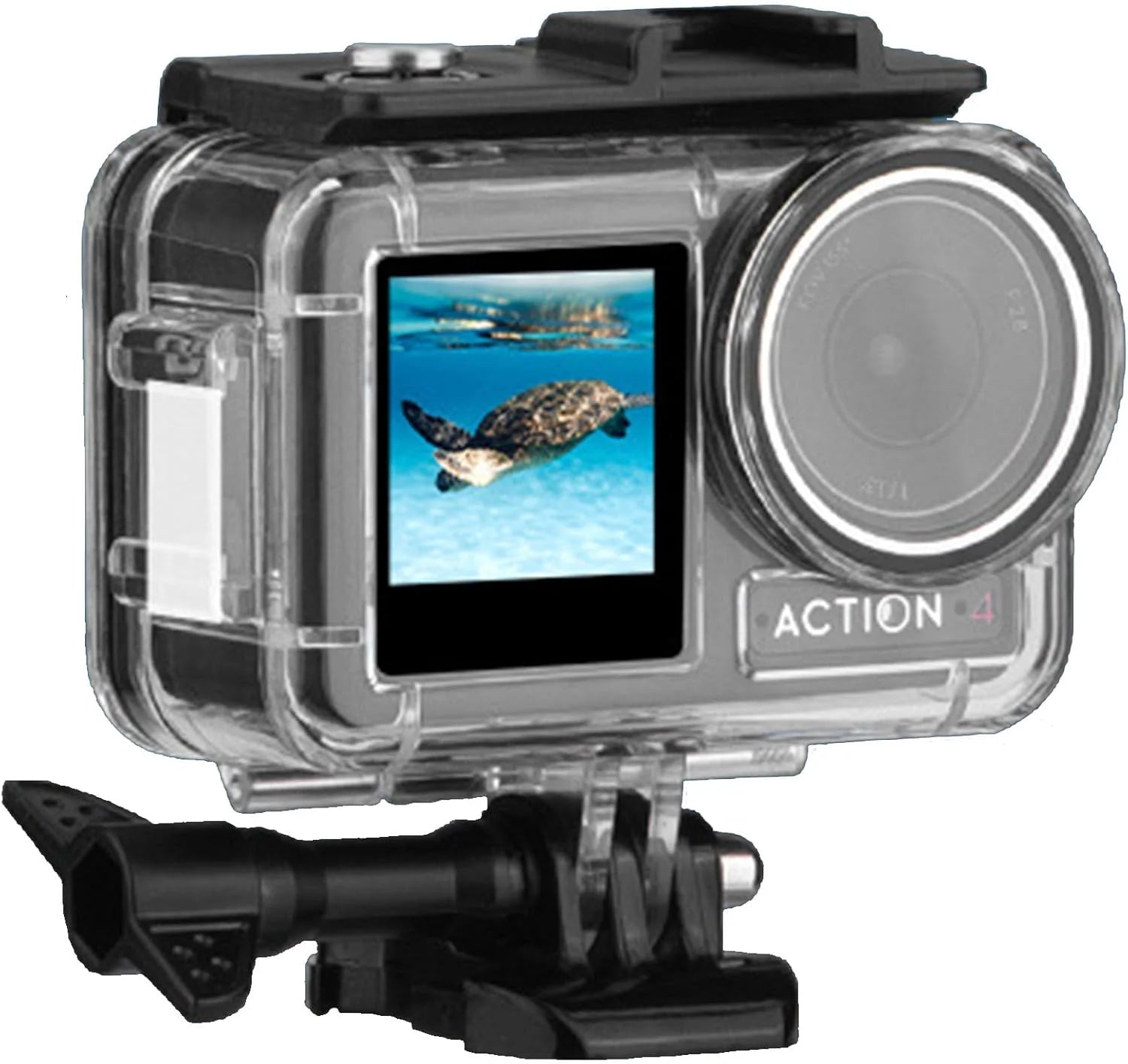 Carcasa subacvatică montată pe DJI Osmo Action 3