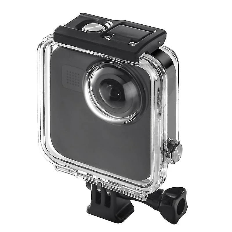 Carcasă subacvatică GoPro MAX cu cameră montată – protecție pentru filmări sub apă