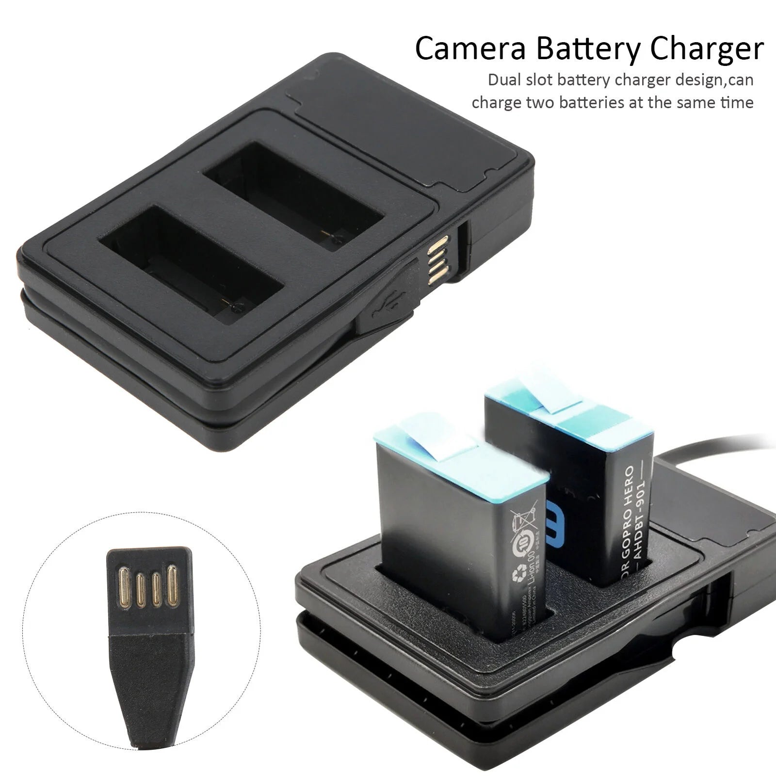 Incarcator baterii ADBAT-011/AHDBT-901 pentru camere GoPro Hero 9, 10, 11, 12