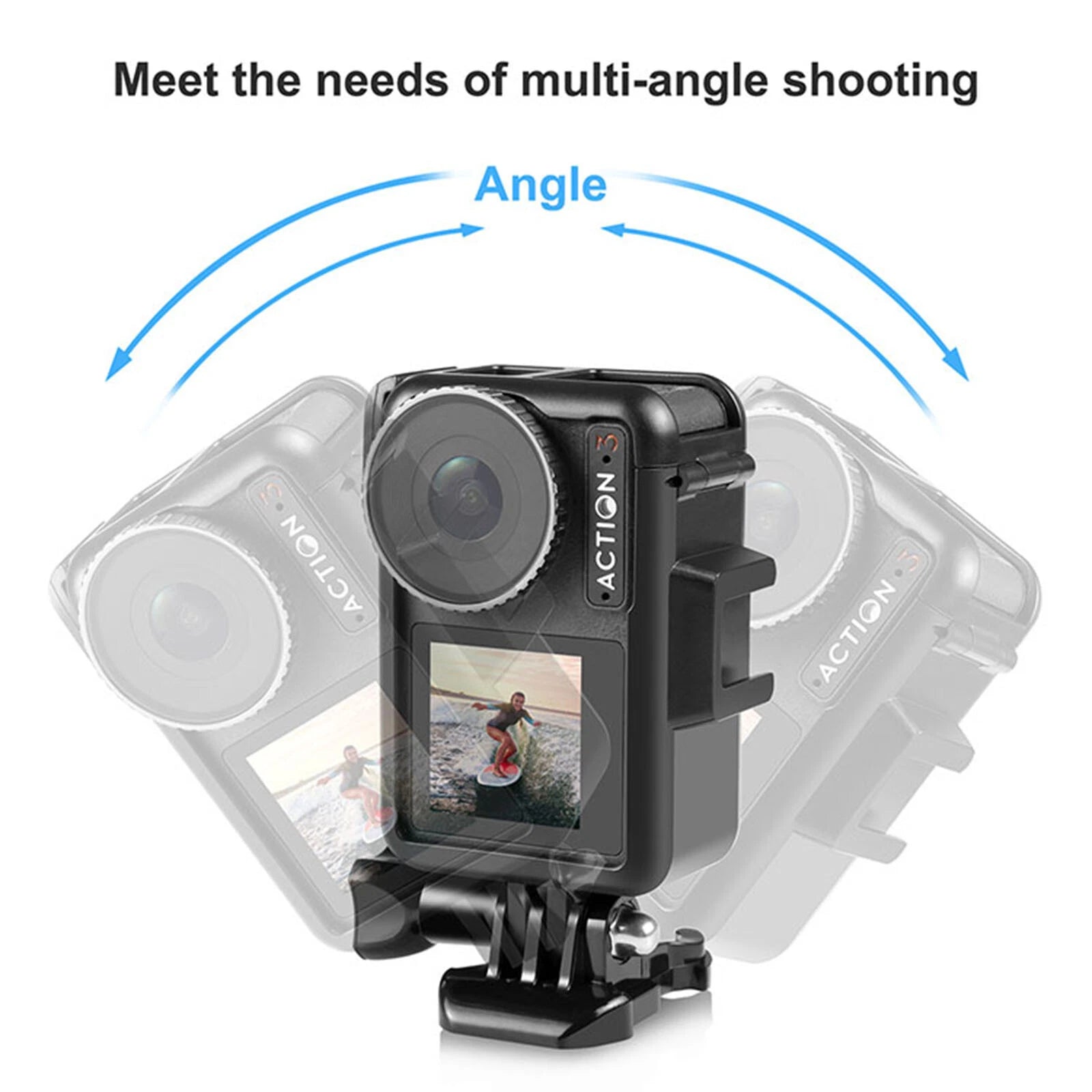 Detaliu montare ramă cameră DJI