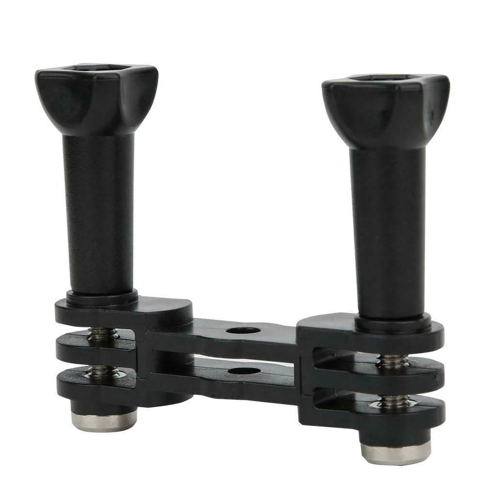 Suport dual din plastic cu suruburi montate