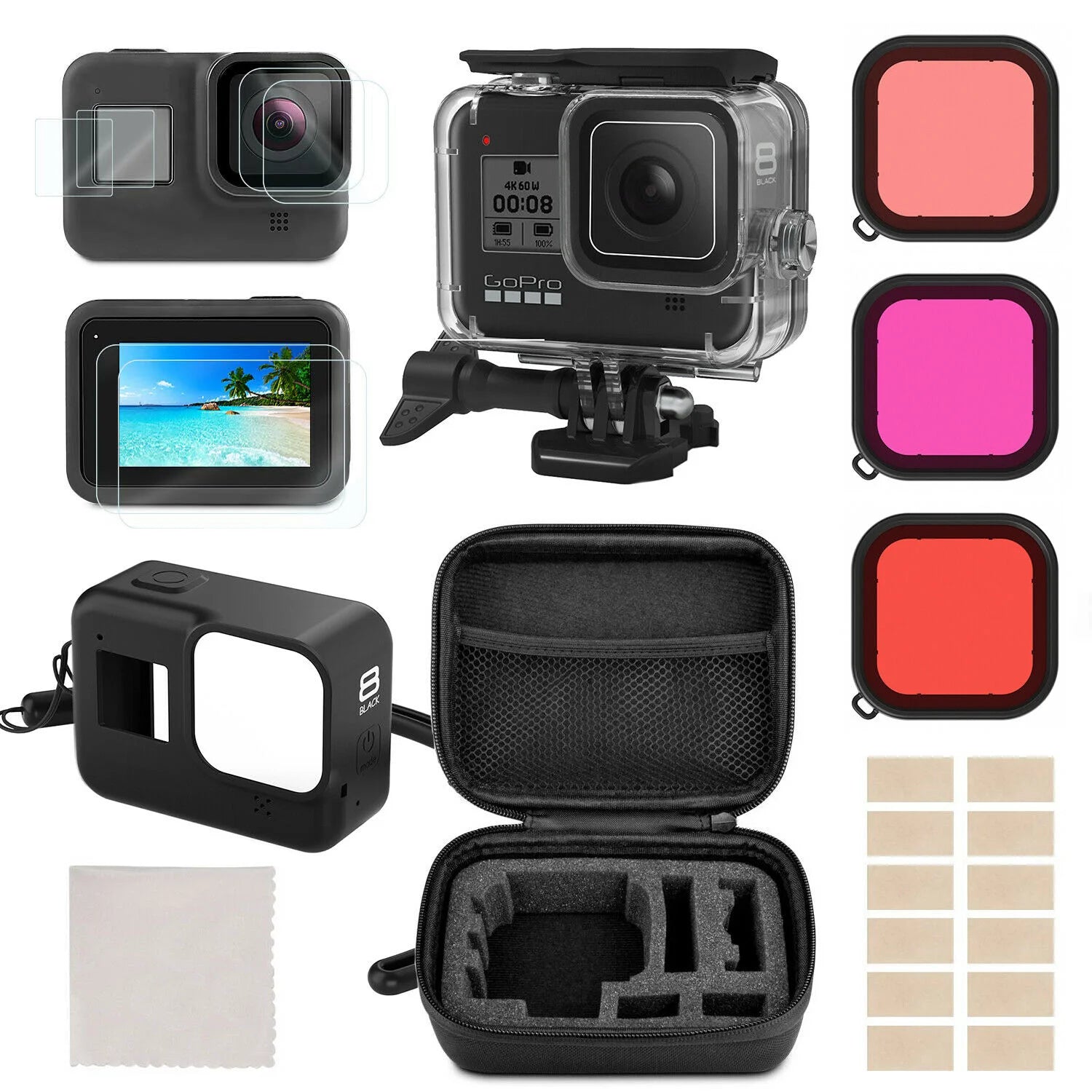 Set complet accesorii GoPro Hero 8 cu geantă