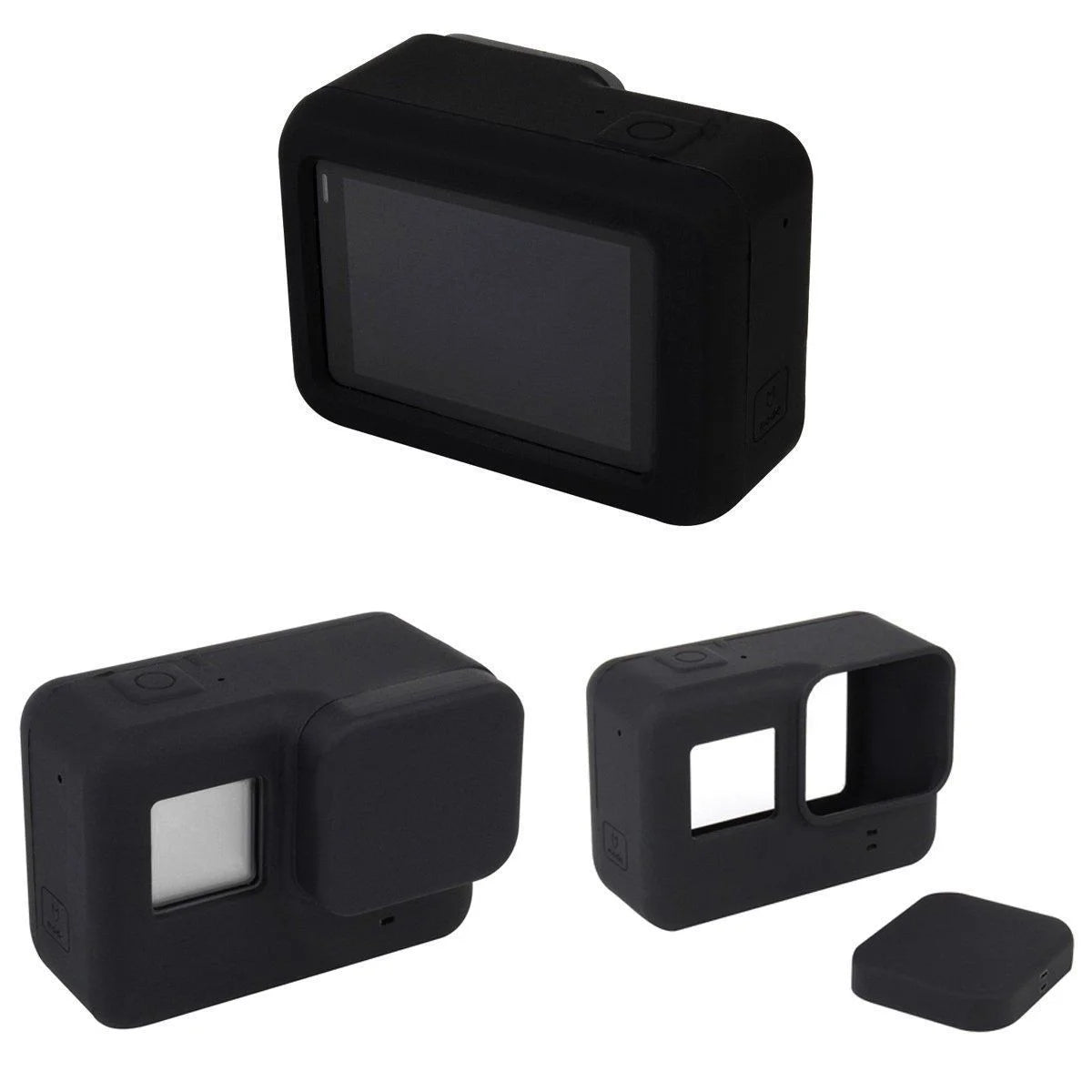Carcasă de Protecție din Silicon pentru GoPro Hero 5/6/7 - neagră