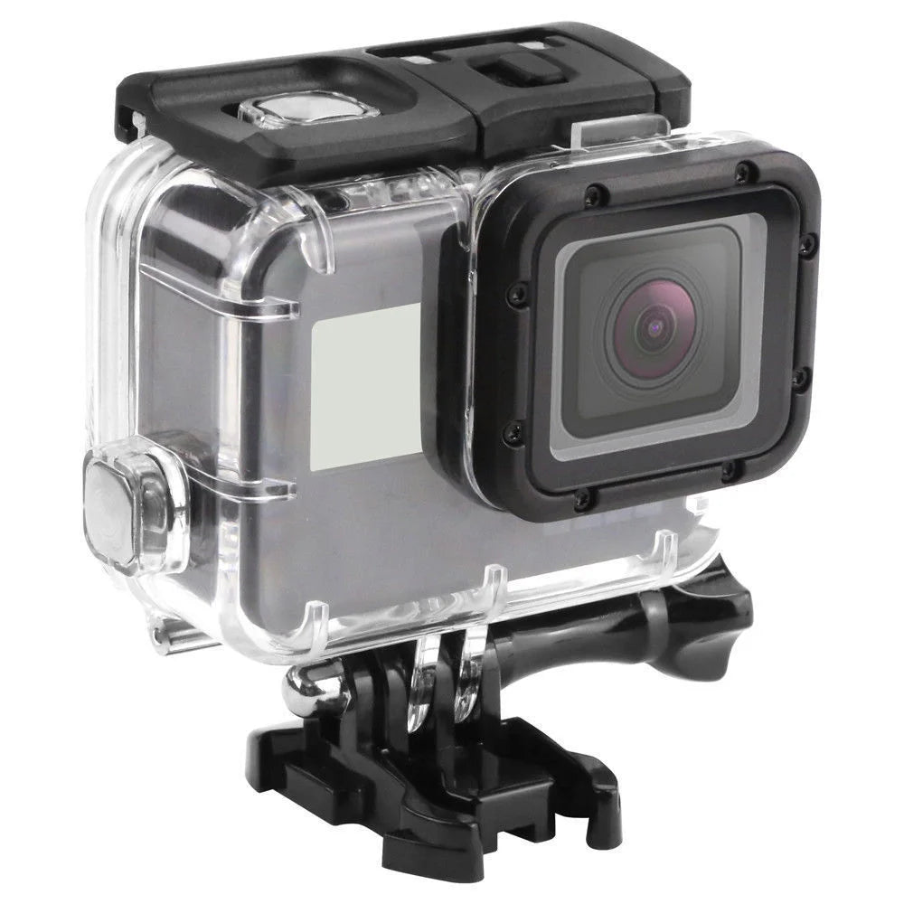 Carcasă subacvatică GoPro cu cameră montată – protecție pentru filmări sub apă