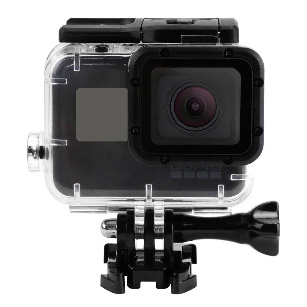 Carcasă subacvatică GoPro cu cameră montată – protecție pentru filmări sub apă