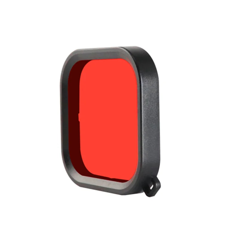 Filtru rosu pentru GoPro Hero 8 prezentat din lateral