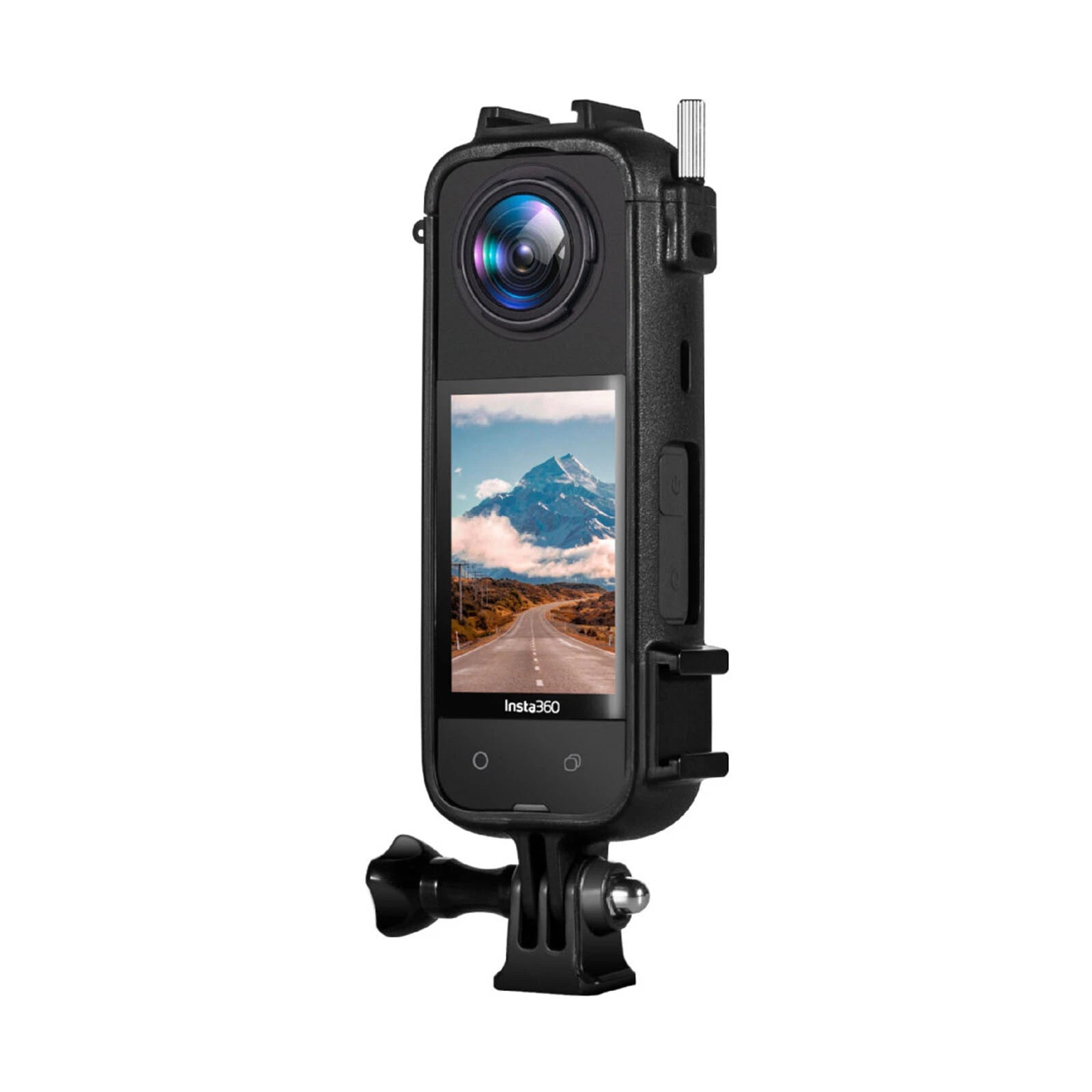 Carcasă de protecție Insta360 X4 montată pe trepied