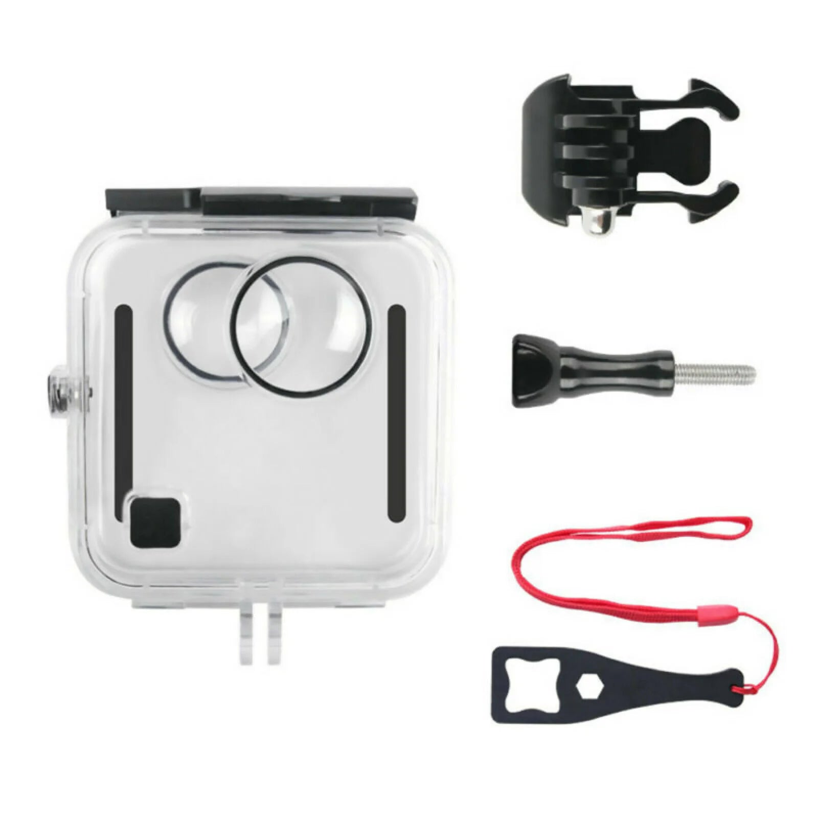 Set carcasă subacvatică cu montură Quick Release, șurub și absorbante de umezeală