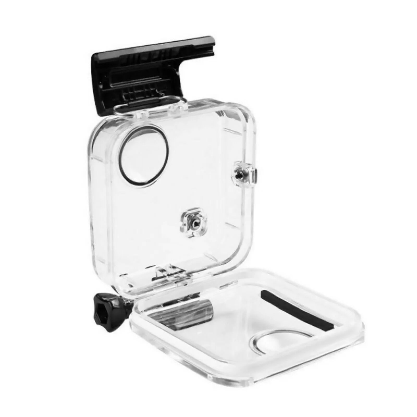 Carcasă pentru GoPro Fusion 360 – vedere din spate, cu acces complet la ecran