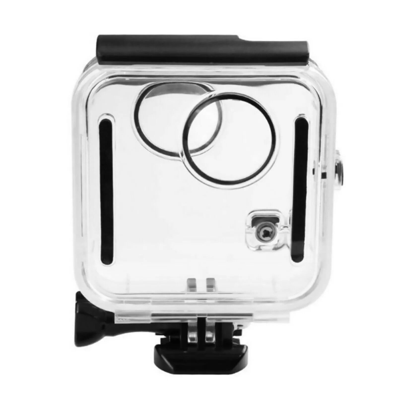 Carcasă pentru GoPro Fusion 360 – vedere din spate, cu acces complet la ecran
