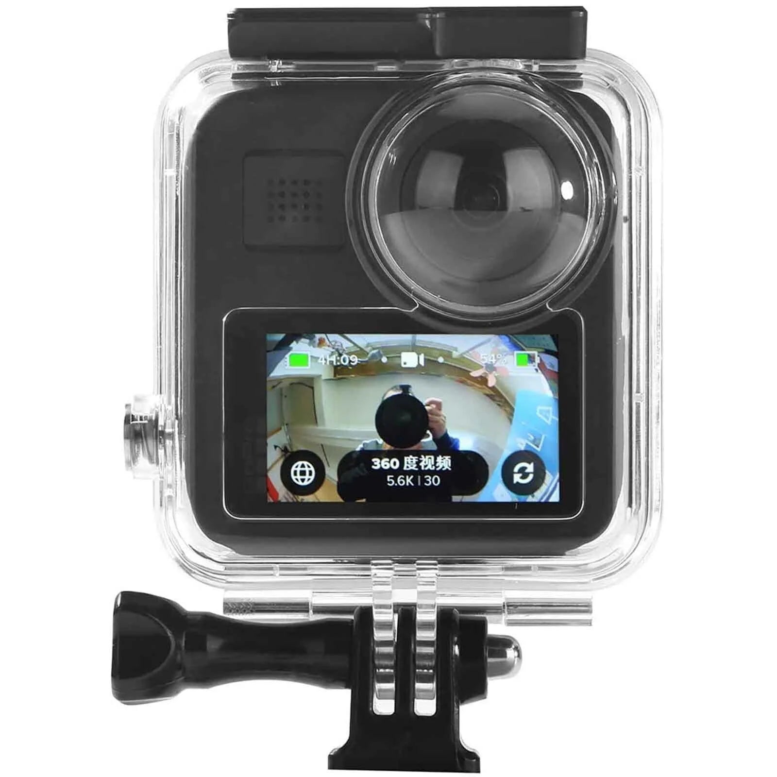 Carcasă subacvatică transparentă pentru GoPro MAX, protecție rezistentă la apă până la 45m