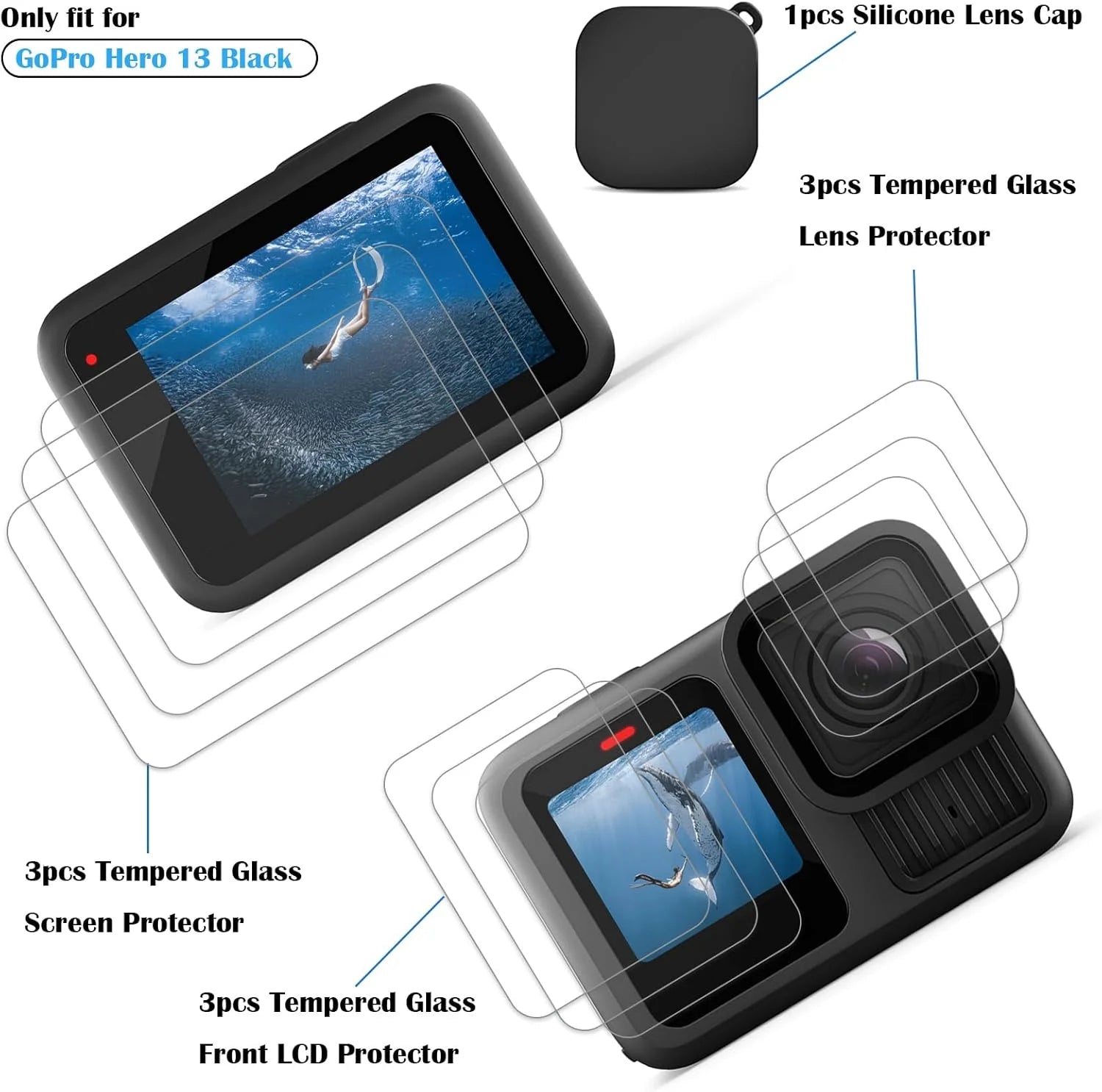 Ecran GoPro Hero 13 protejat cu folie de sticla
