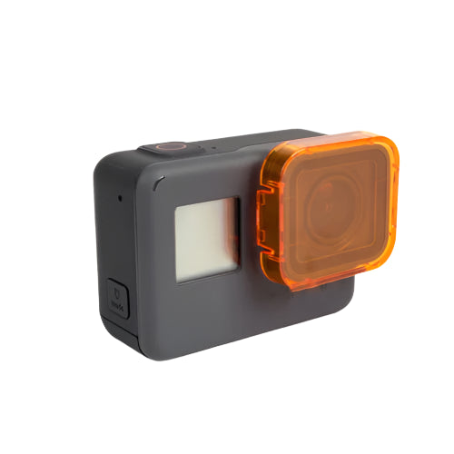 Filtru galben subacvatic montat pe cameră GoPro HERO
