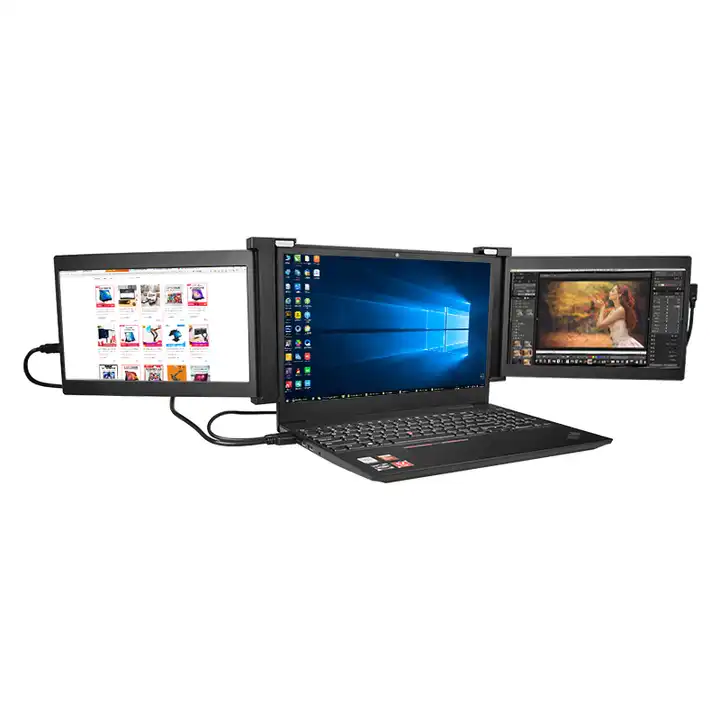 Monitoare portabile Tri-Screen 11.9 inch, FullHD, conecatare USB sau HDMI compatible cu majoritatea laptopurilor