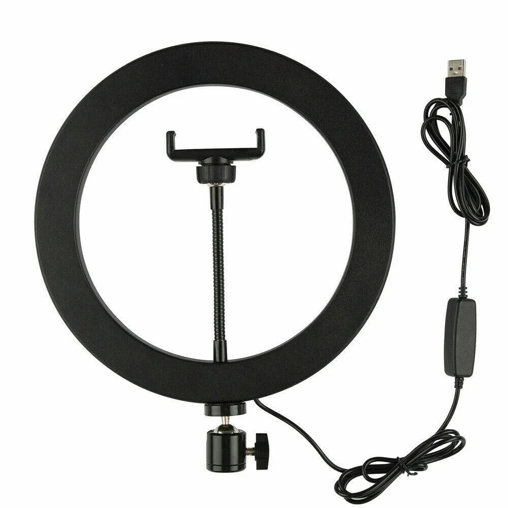 Lampa circulara LED diametru 26 cm cu telecomanda si suport telefon