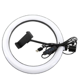 Lampa circulara LED diametru 26 cm cu telecomanda si suport telefon
