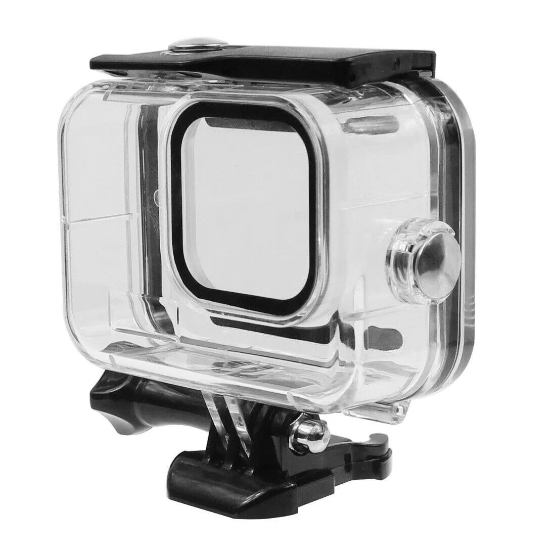 Carcasă subacvatică montată pe GoPro Hero 10, pregătită pentru scufundare