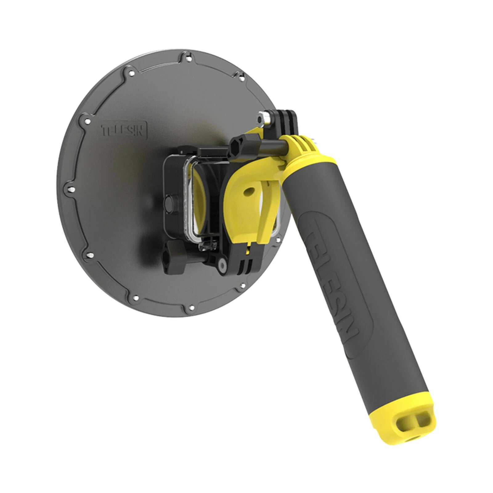 Dome subacvatic montat pe GoPro Hero 8, vedere detaliată
