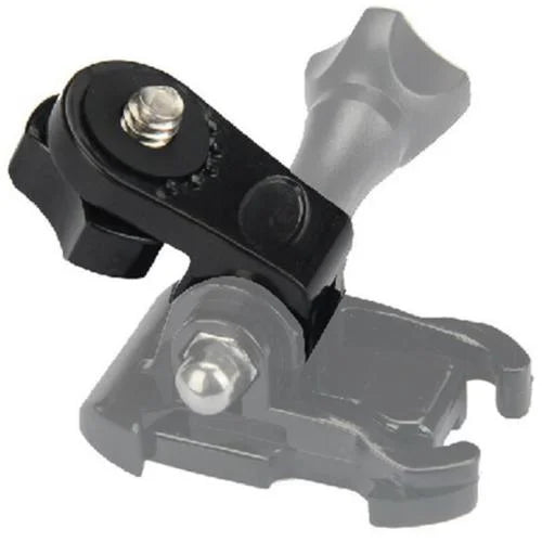 Adaptor montat pe trepied, susținând o cameră GoPro