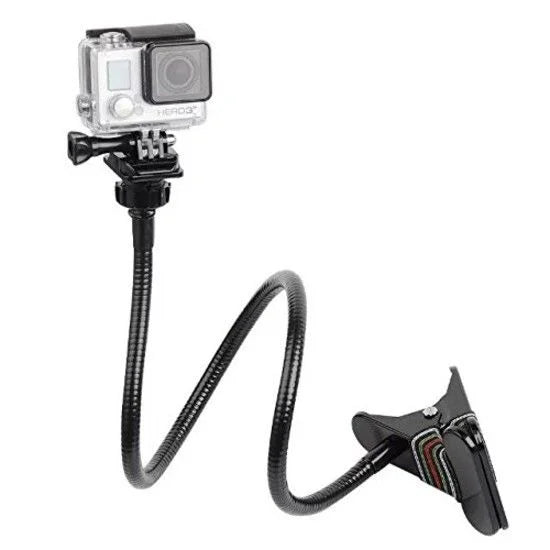 Clema cu brat flexibil cu sina pentru camere video sport