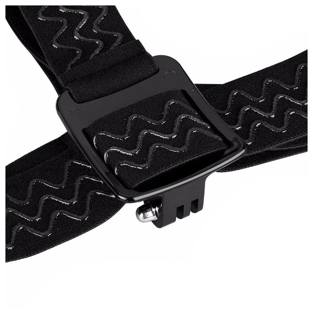 Curea elastică reglabilă pentru fixarea camerei video sport pe cap