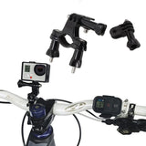 Sistem de prindere ghidon bicicleta cu brate extensie pentru camere video sport