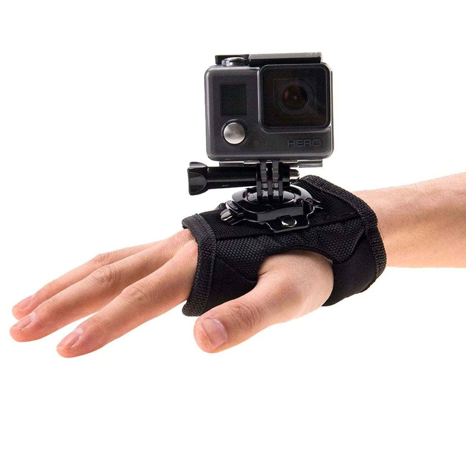 Prindere pentru mână cu cameră GoPro montată și rotire 360°