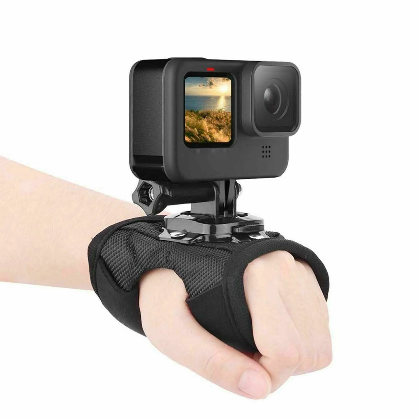 Prindere pentru mână cu cameră GoPro montată și rotire 360°