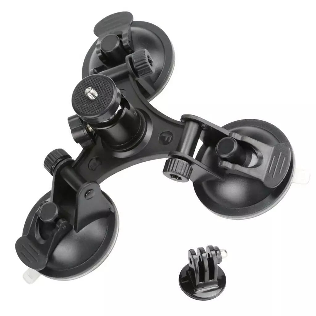 Suport cu 3 ventuze pentru GoPro