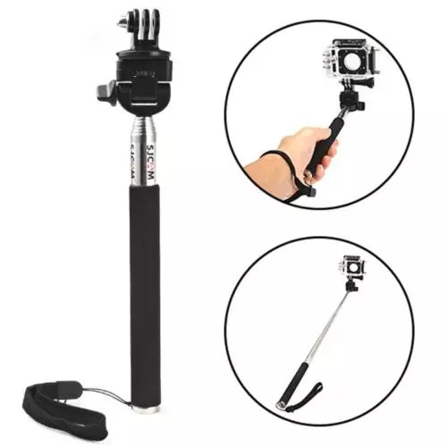 Utilizarea selfie stick-ului cu un smartphone, evidențiind versatilitatea